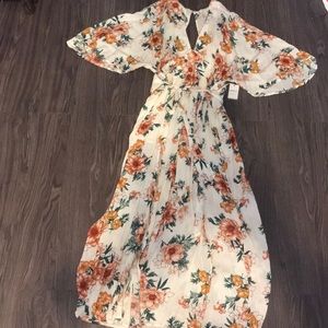 Never worn floral maxi dress